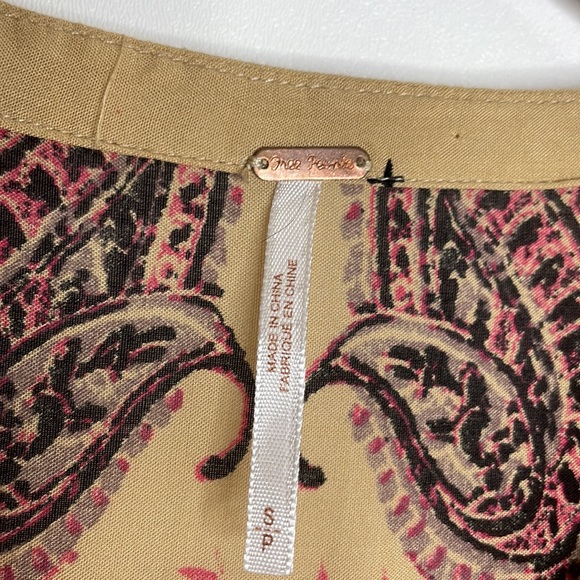 Free People Long sleeve floral Boho chic tunic dress size Small - Picture 2 of 14